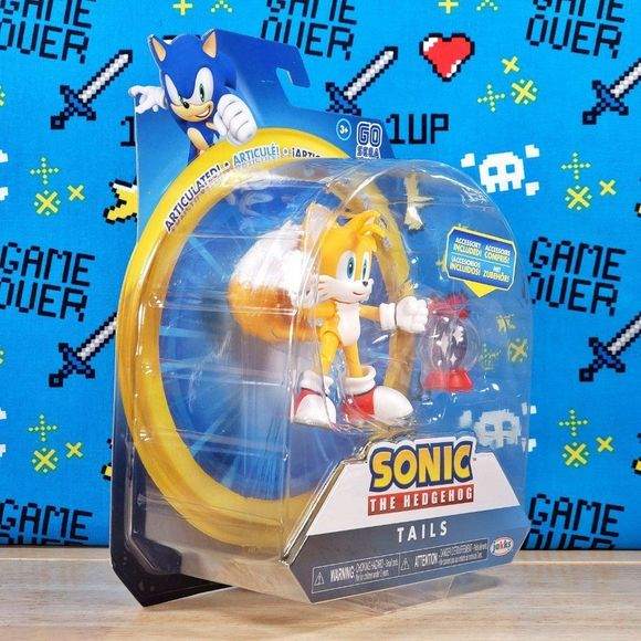 Jakks Pacific Sonic the Hedgehog Tails 4" & Invincible Item Box 2020 Collectible - Picture 2 of 10